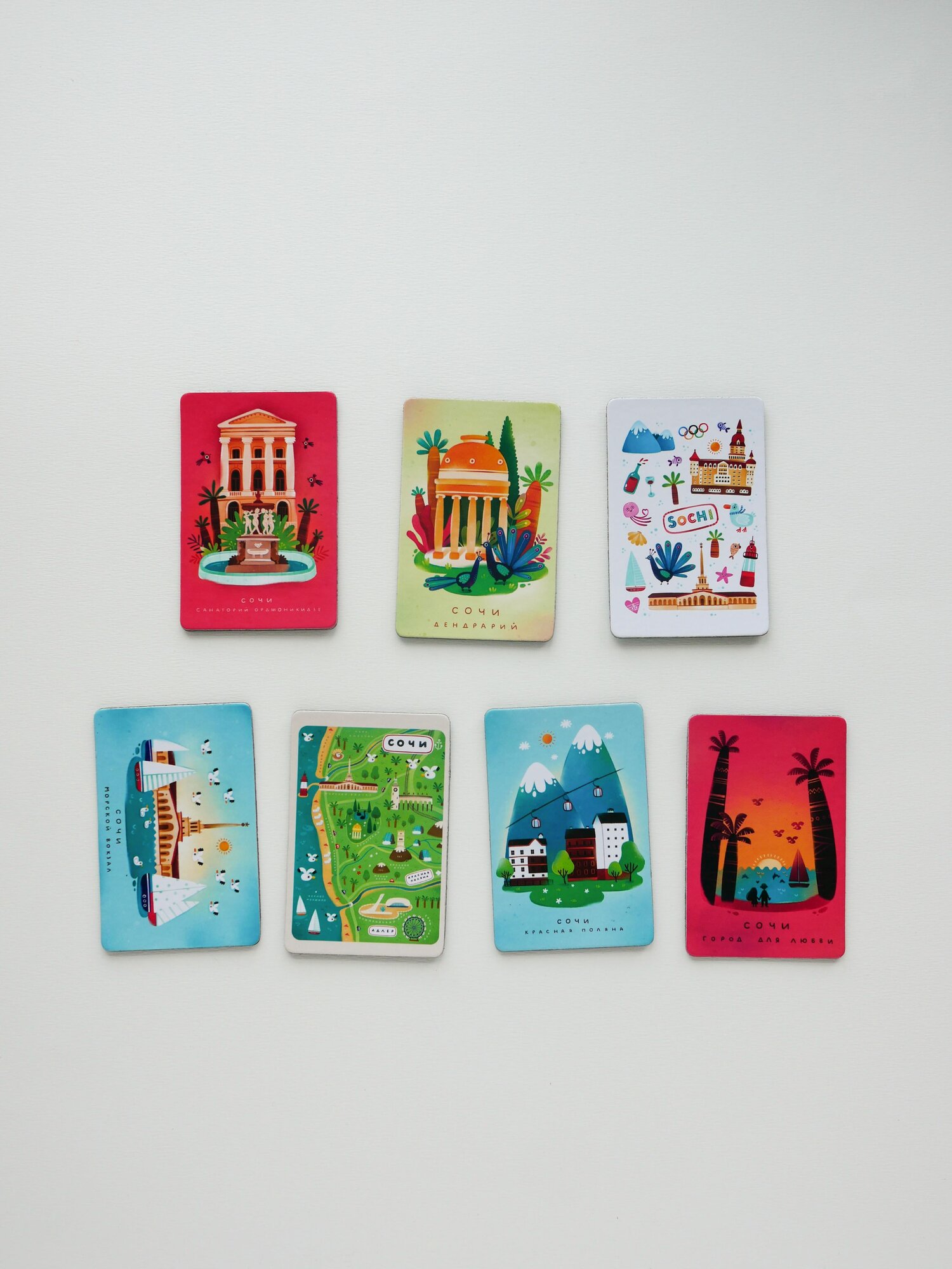 Сувениры Сочи. Набор магнитов на холодильник 10 шт. Magniart — фото 1