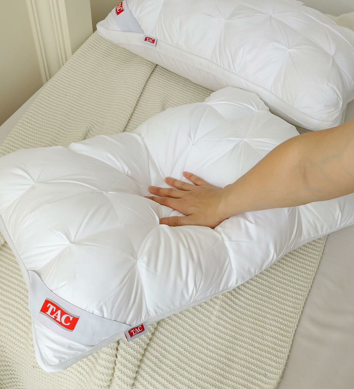 Подушка 50x70 см микрогель хлопок 100% — фото 1