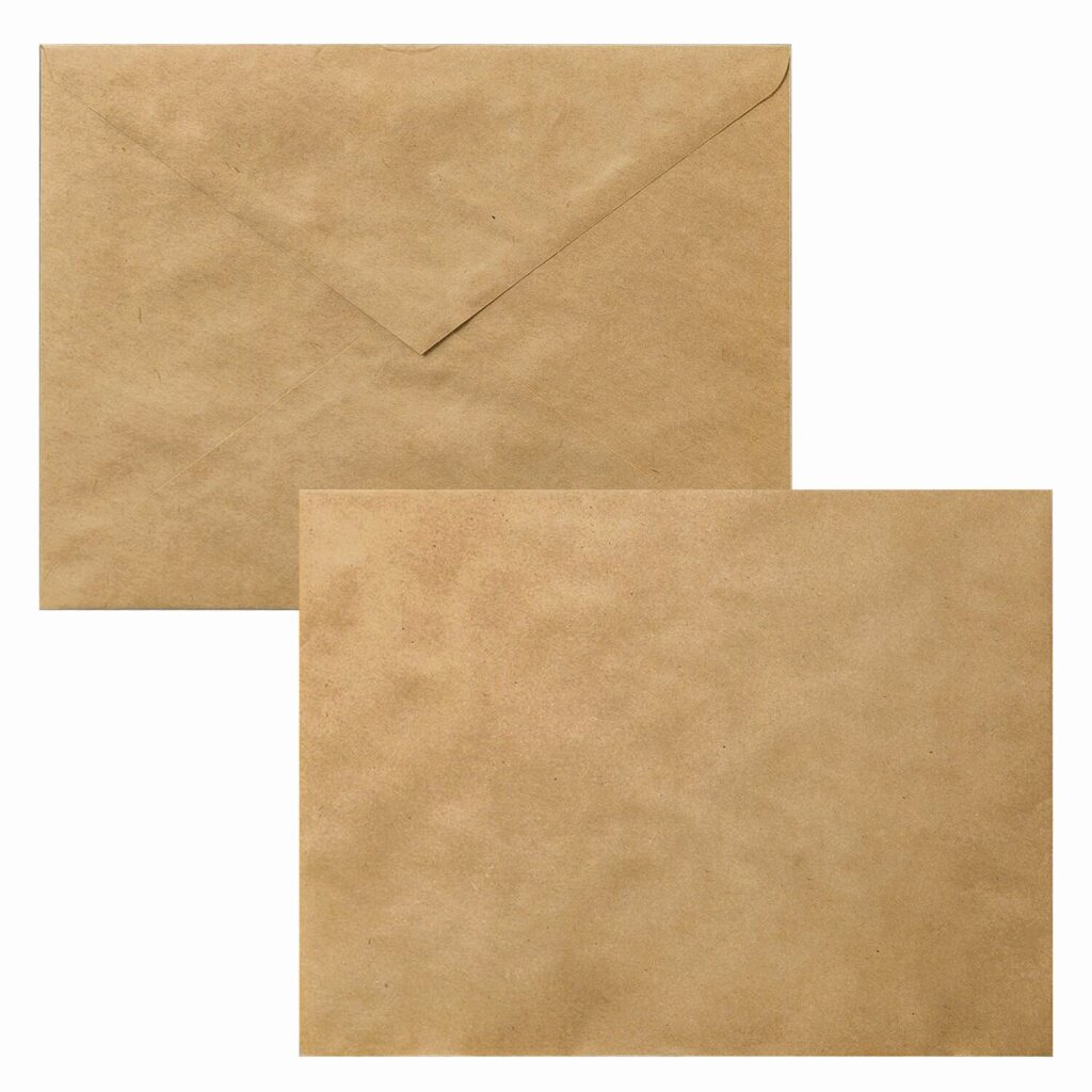 Конверты С5 (162х229 мм) крафт, клей, 90 г/м2, комплект 50 шт, треугольный клапан, BRAUBERG, 112364