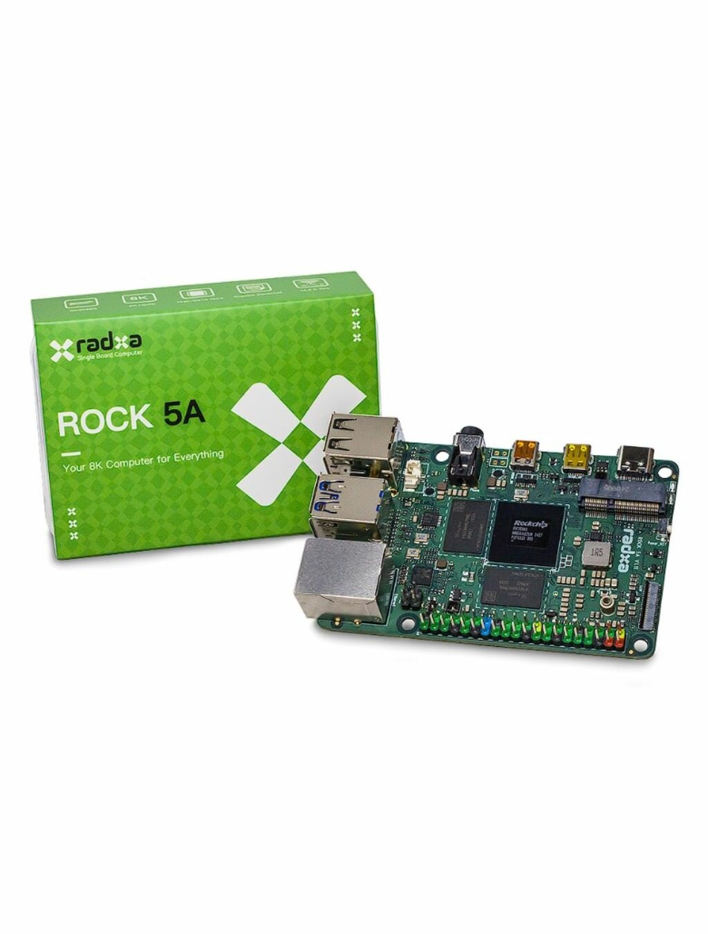 Radxa ROCK 5A 8GB RAM микрокомпьютер одноплатный RK3588S