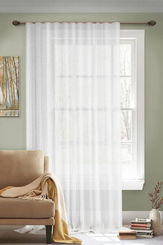 Тюль на ленте Leopar 300x280 см цвет белый