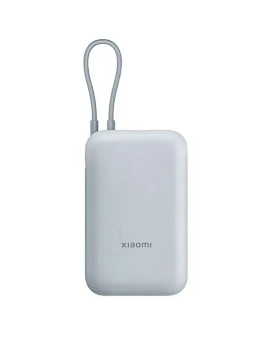 Внешний аккумулятор Xiaomi Power Bank 10000mAh (встроенный кабель) Ледяной синий GL