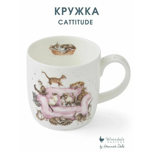 фото Кружка royal worcester "cattitude" с кошками, 310 мл