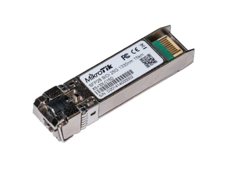 MikroTik Pair of bidirectional SFP 1G / SFP+ 10G / SFP28 25G 15km modules (T1270nm/R1330nm, Single LC-connector + T1330nm/R1270nm, Single LC-connector)