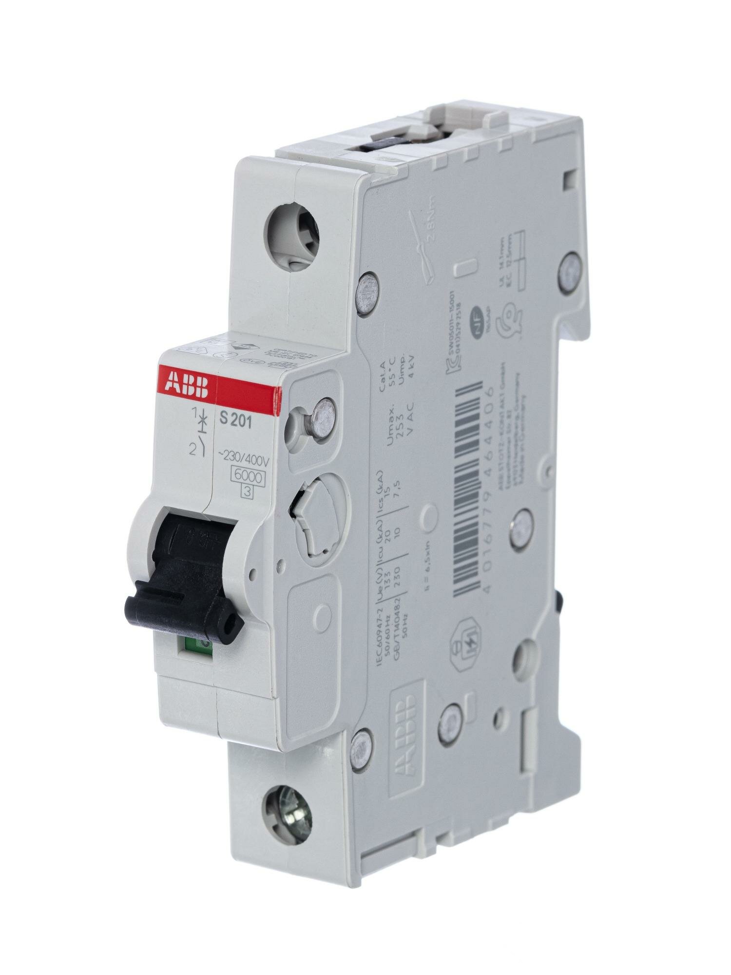 ABB Выключатель автоматический 1-полюсной S201 D6, ABB, арт.2CDS251001R0061
