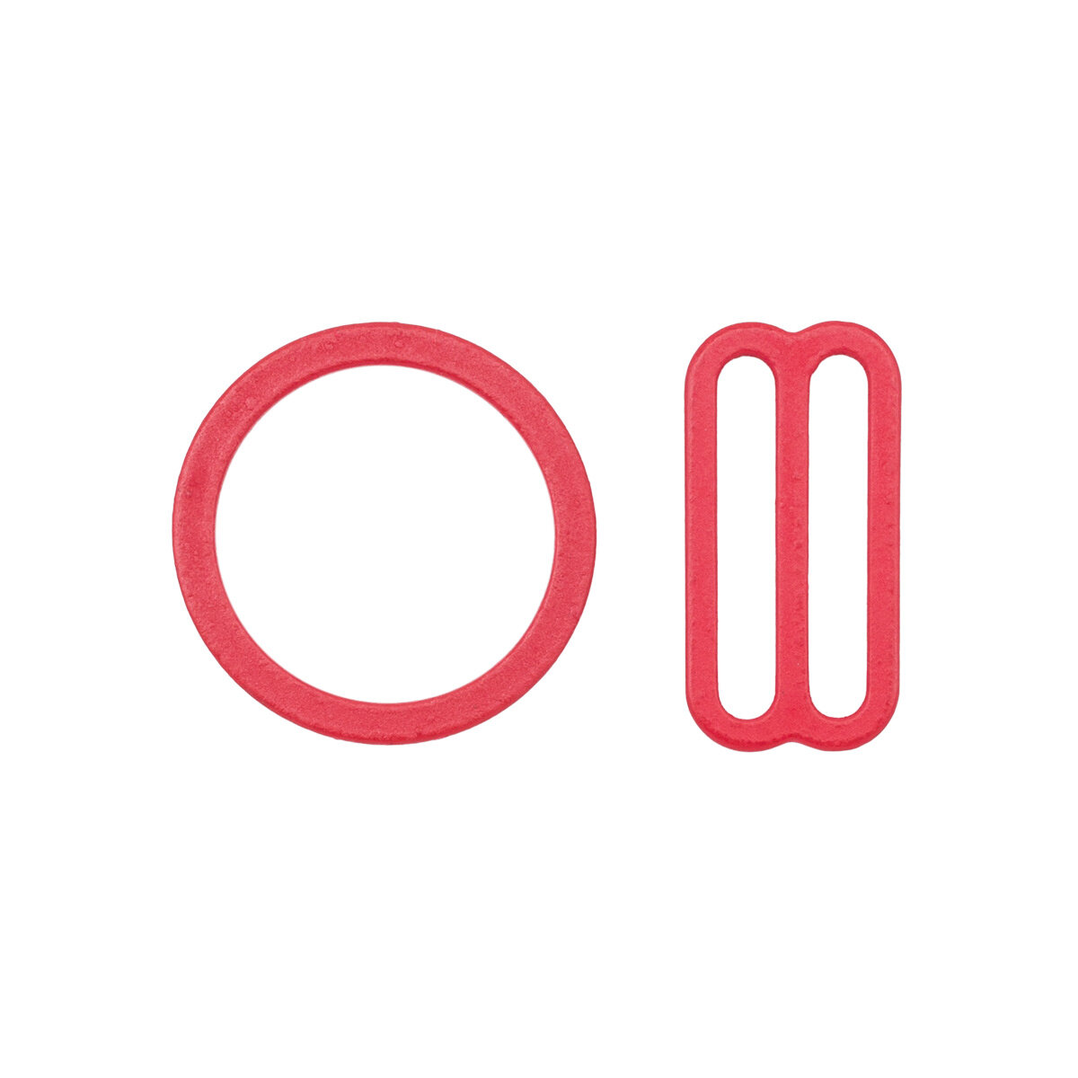 Набор металлической фурнитуры для бюстгальтера, цвет 100 красный (кольцо 18 мм - 4 шт, регулятор 19 мм - 4 шт)