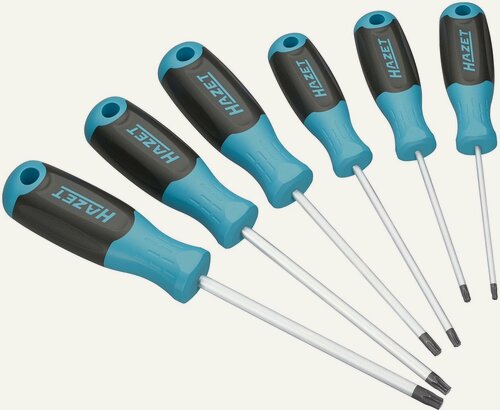 Изображение товара Набор отверток Torx с рукояткой из 3K-пластика, 6 шт, Германия Hazet 811T/6
