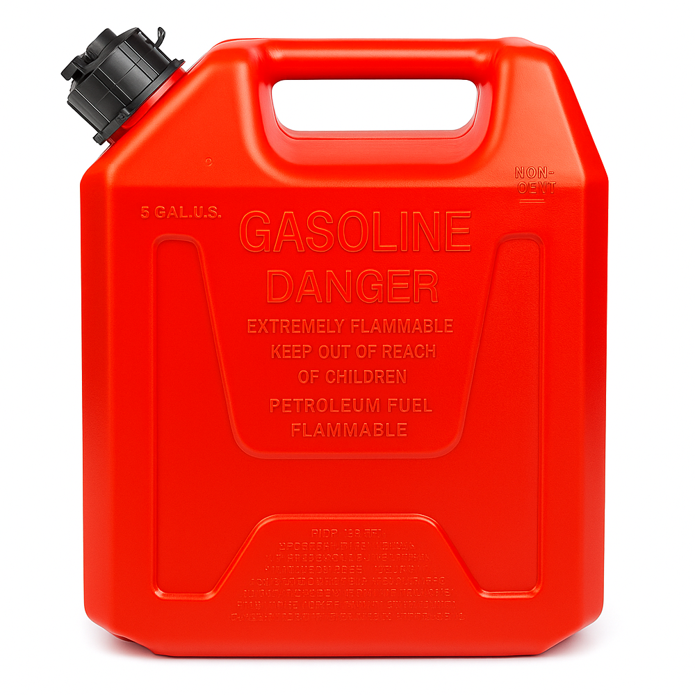 Канистра пластиковая SeaFlo для бензина 10л, красный, 290x160x346 мм — фото 1