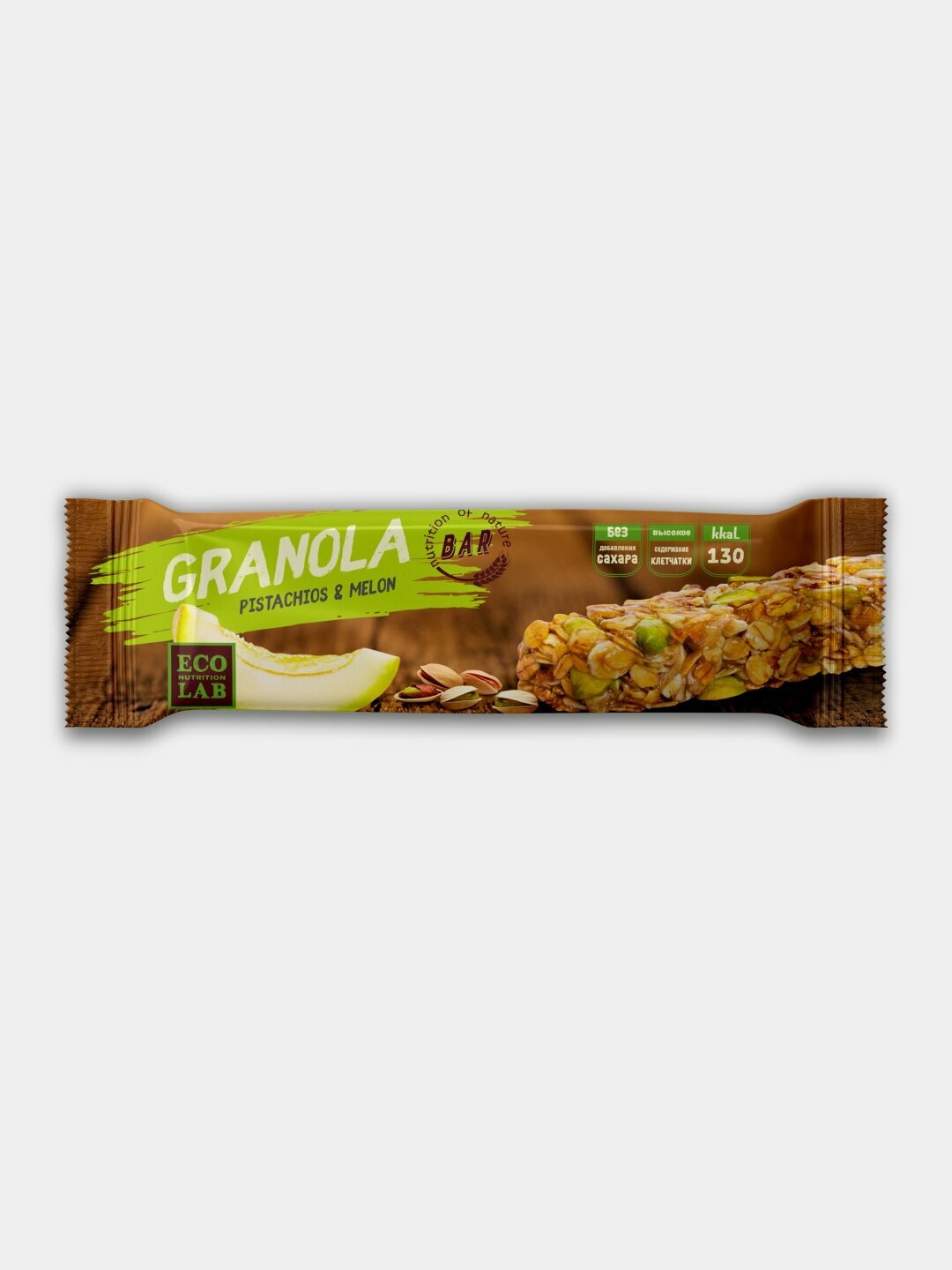 Батончики Granola "Фисташки+Дыня", Eco Nutrition Lab, 12 шт по 35 г — фото 1