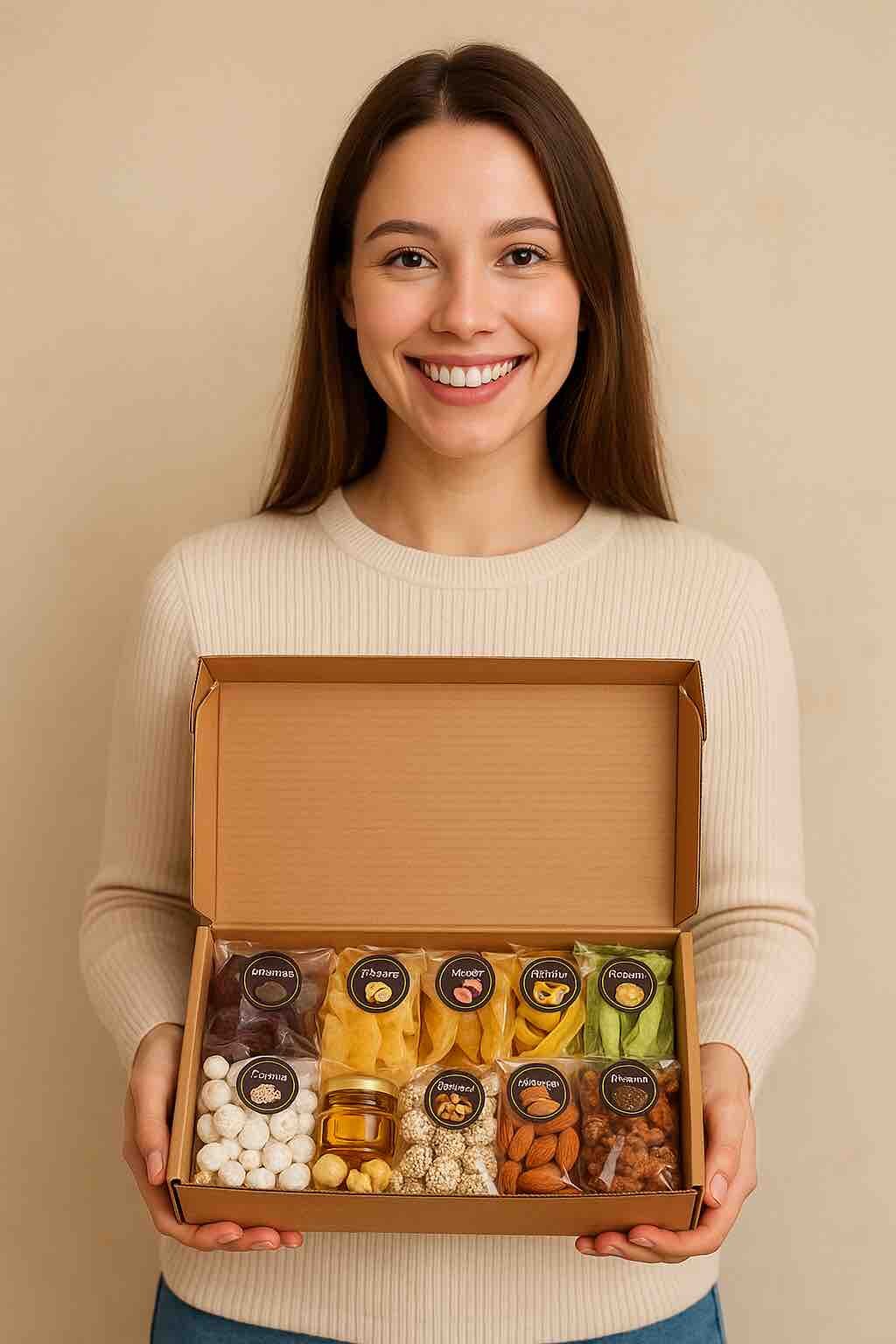Подарочный набор Орехов и сухофруктов ” Eco Fruits " подарок женщине на день учителя, 8 марта, маме, бабушке или сестре — фото 1
