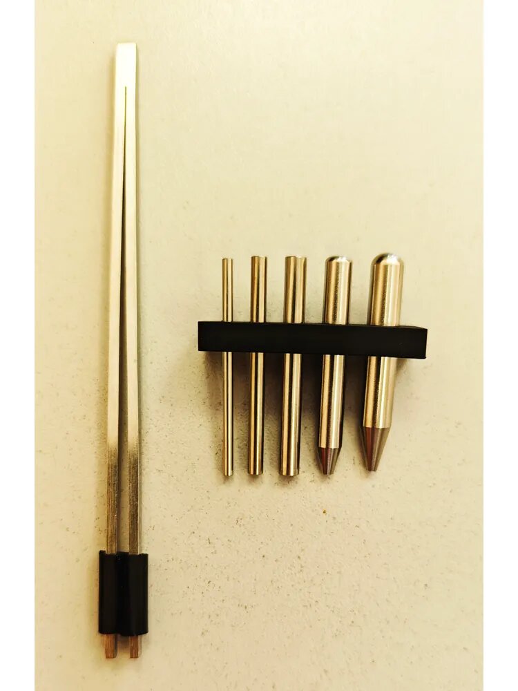 Сгибатель длинных кромок, с набором шаблонных конусов и цилиндров от 2 до 6 мм