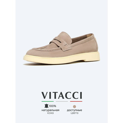 фото Лоферы vitacci, размер 41, бежевый