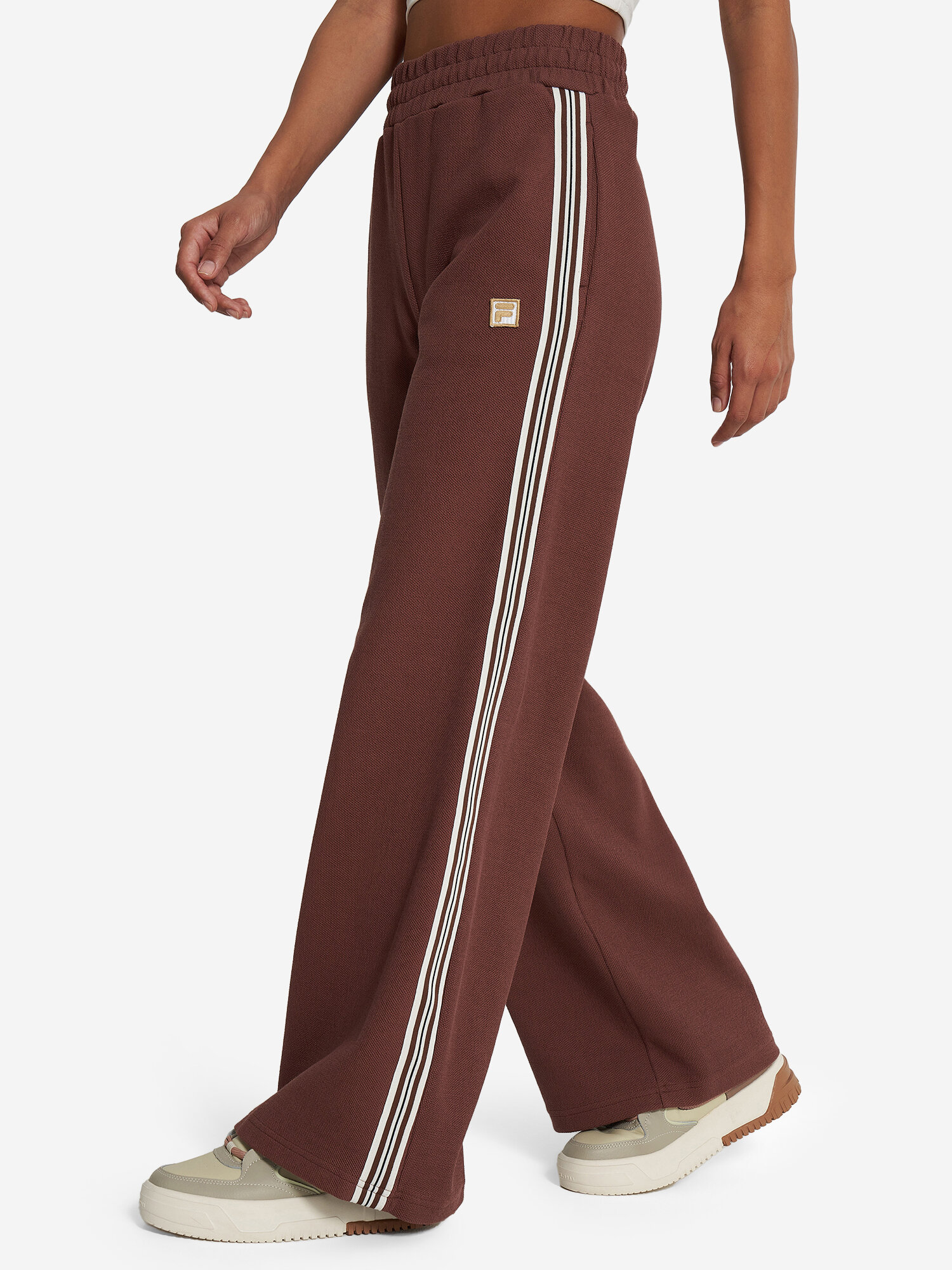 Брюки Fila Women's Heritage Knitted Pants, размер 50/52, коричневый