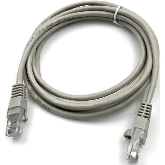 Патч-корд Buro UTP-5E-3M-G UTP 4 пары cat.5E CCA molded 3м серый