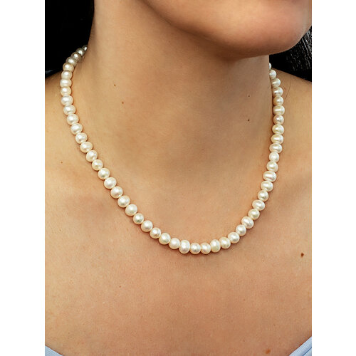 фото Колье jewelry a vento, жемчуг культивированный, длина 60 см, белый/серебристый