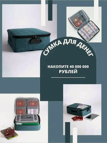 Изображение товара Сумка-органайзер для хранения и перевозки денег с кодовым замком NIT Perfect Goods