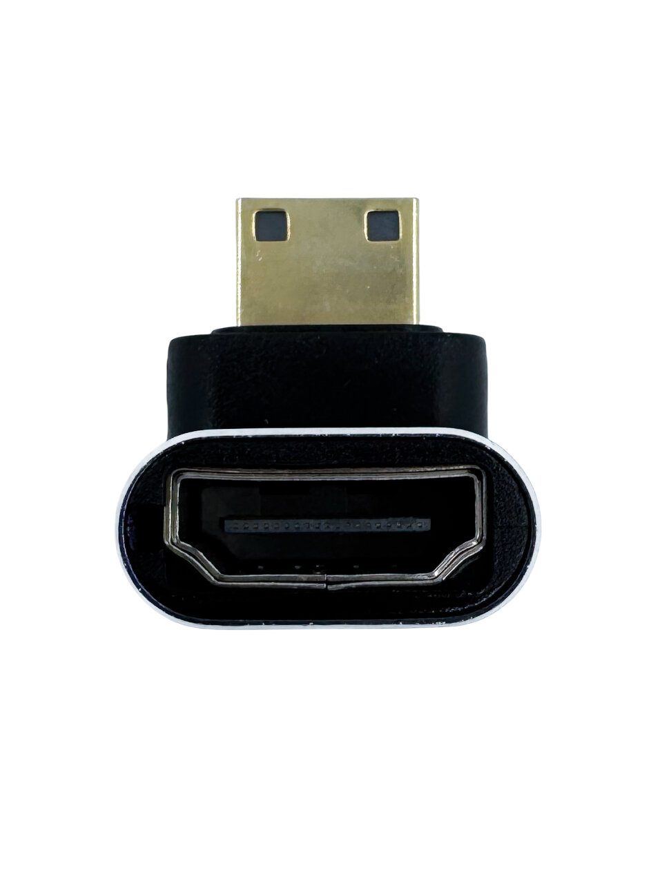 Переходник адаптер Mini HDMI (M) - HDMI (F) Угловой 2.1 8K60Hz AHM05 — фото 1