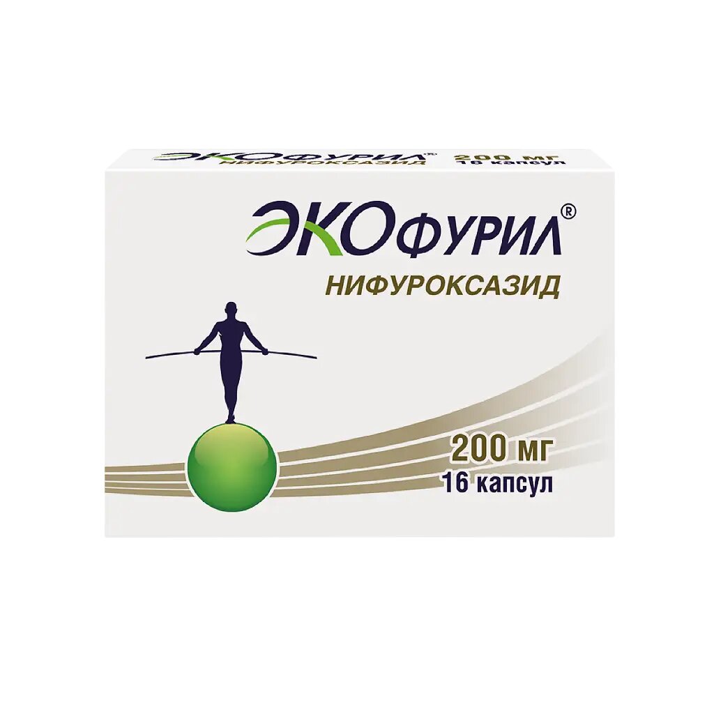 Экофурил капсулы 200 мг 16 шт