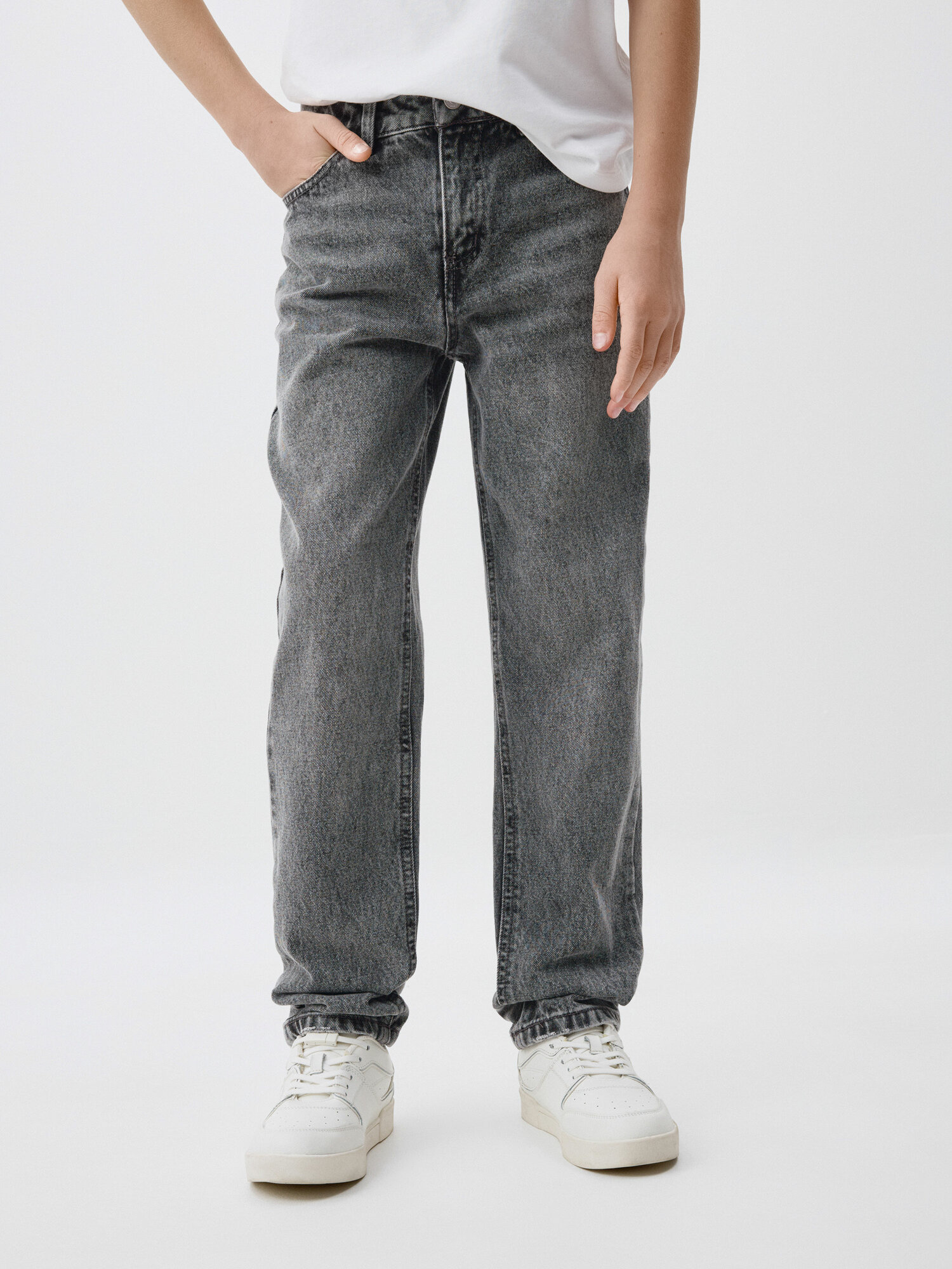 Джинсы Sela размер 146 серый деним