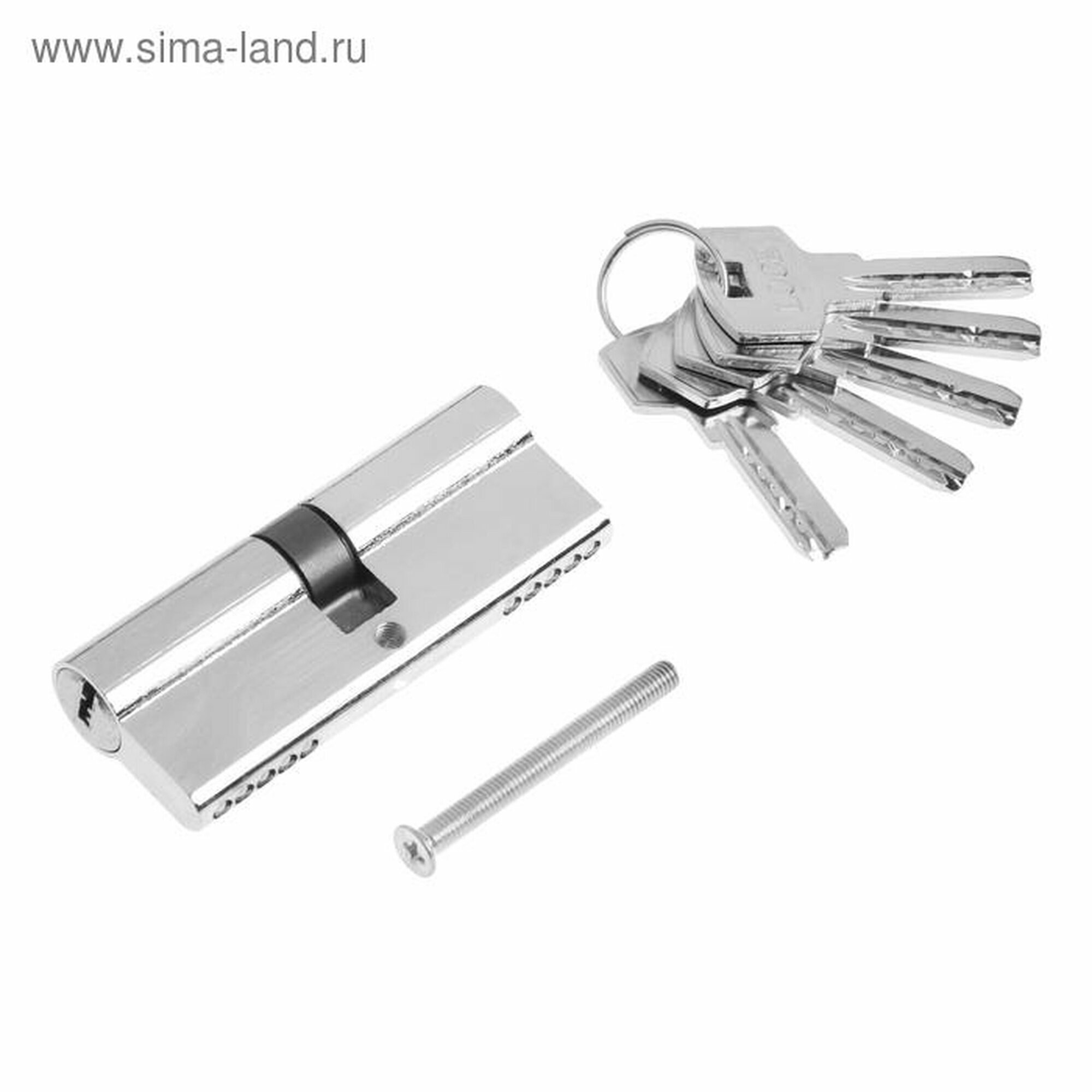 Цилиндровый механизм 80 мм перфор. ключ 5 ключей цвет хром