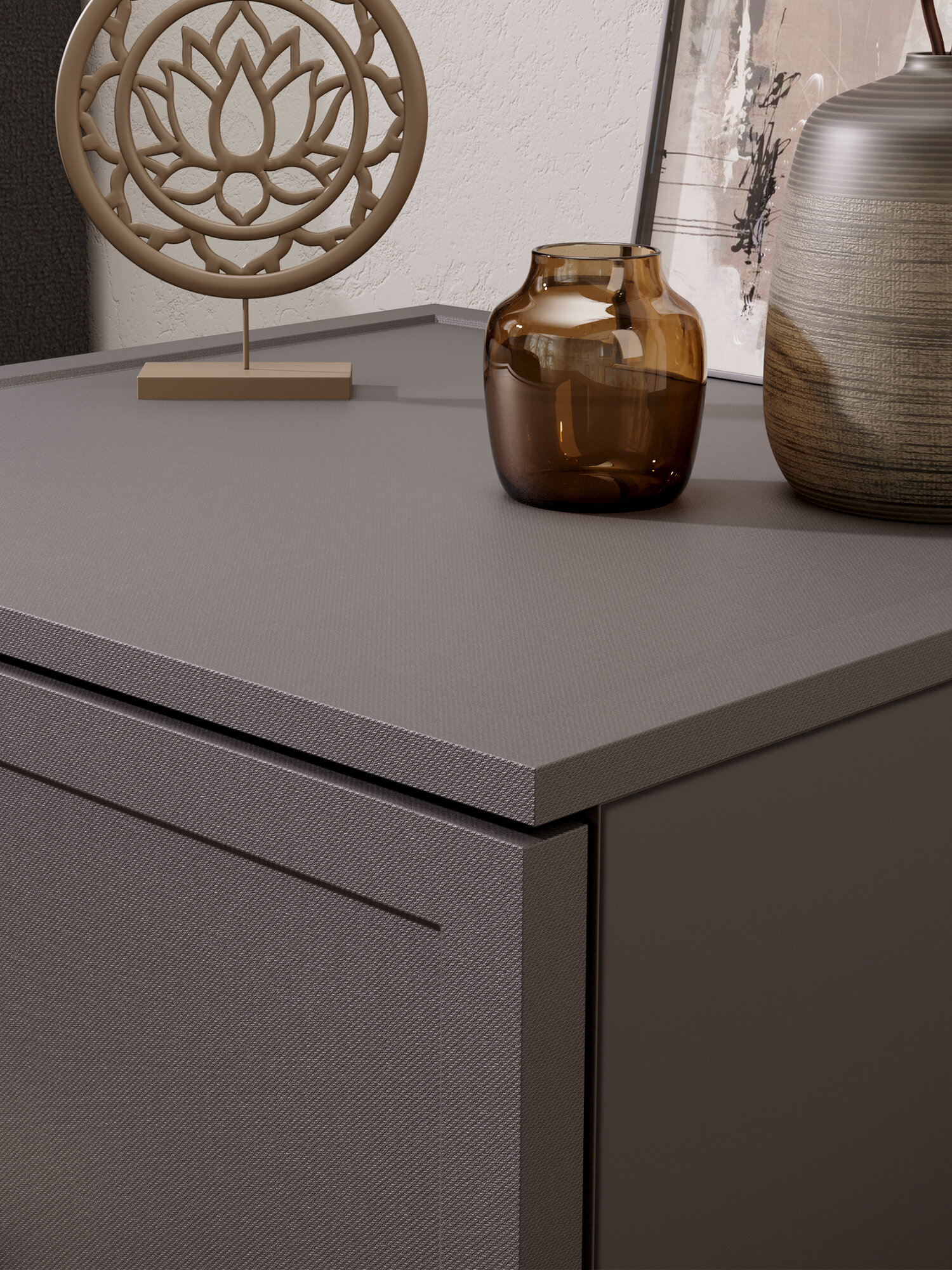 Тумба прикроватная Мебель Трия "Стелла", с ящиком, 2 ящика, серая, ЛДСП, 43,2x45х45см — фото 1