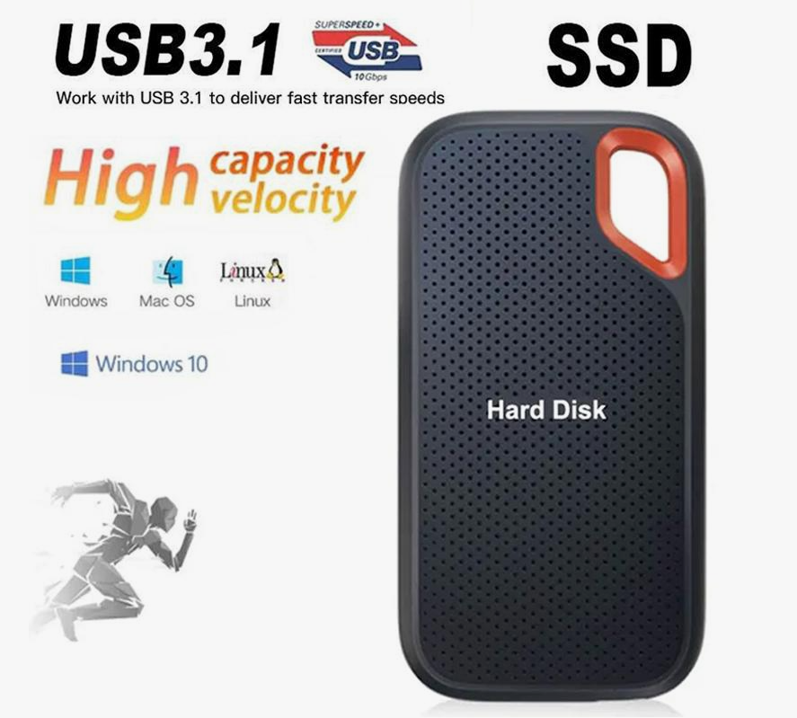 Внешний накопитель SSD Portable 1Tb SDSSDE61 черный 1050mb/s