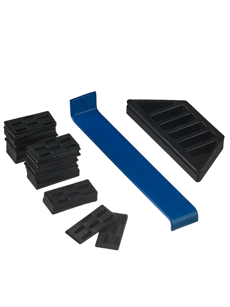 Набор для укладки ламината "888",1шт скоба,30шт клинья,1шт брусок — фото 1