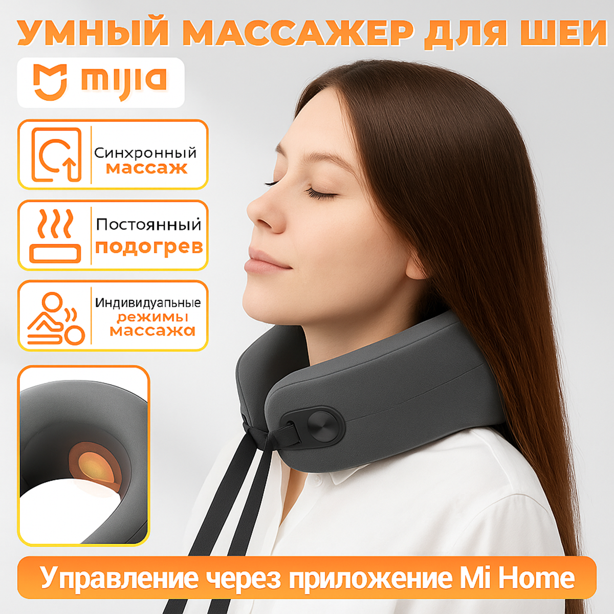 Массажер для шеи Xiaomi Mijia Smart Neck Massager (MJNKAM01SKS)