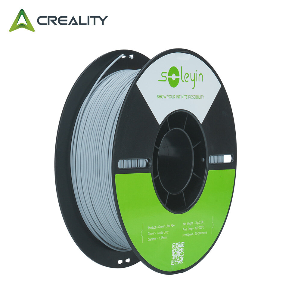 CREALITY Soleyin PLA Матовая нить для 3D-печати 175 мм Матово-серый 1 кг