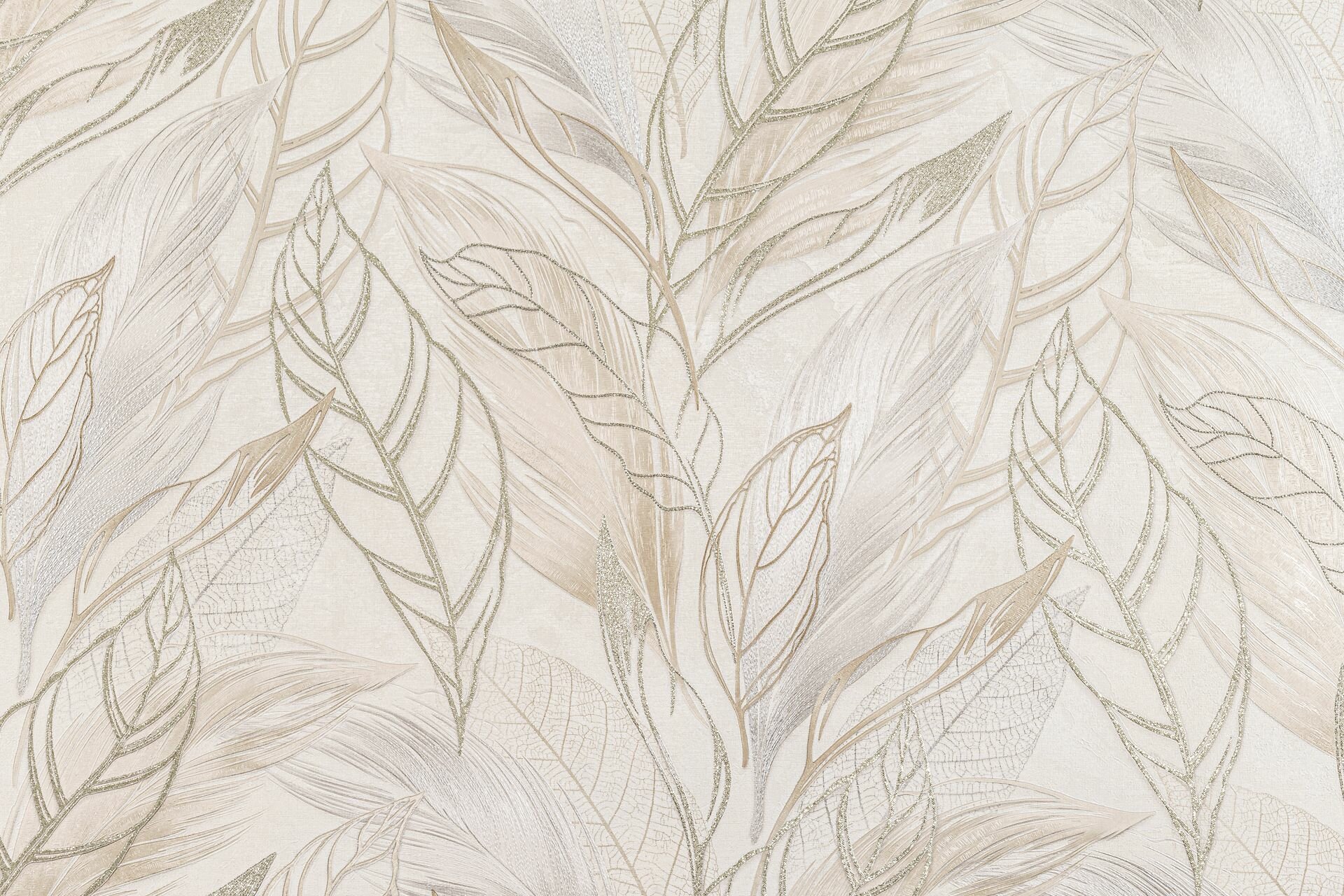 Обои флизелиновые бежевые Хлоя 10708-02 1,06Х10м. Для спальни, зала, коридора. — фото 1