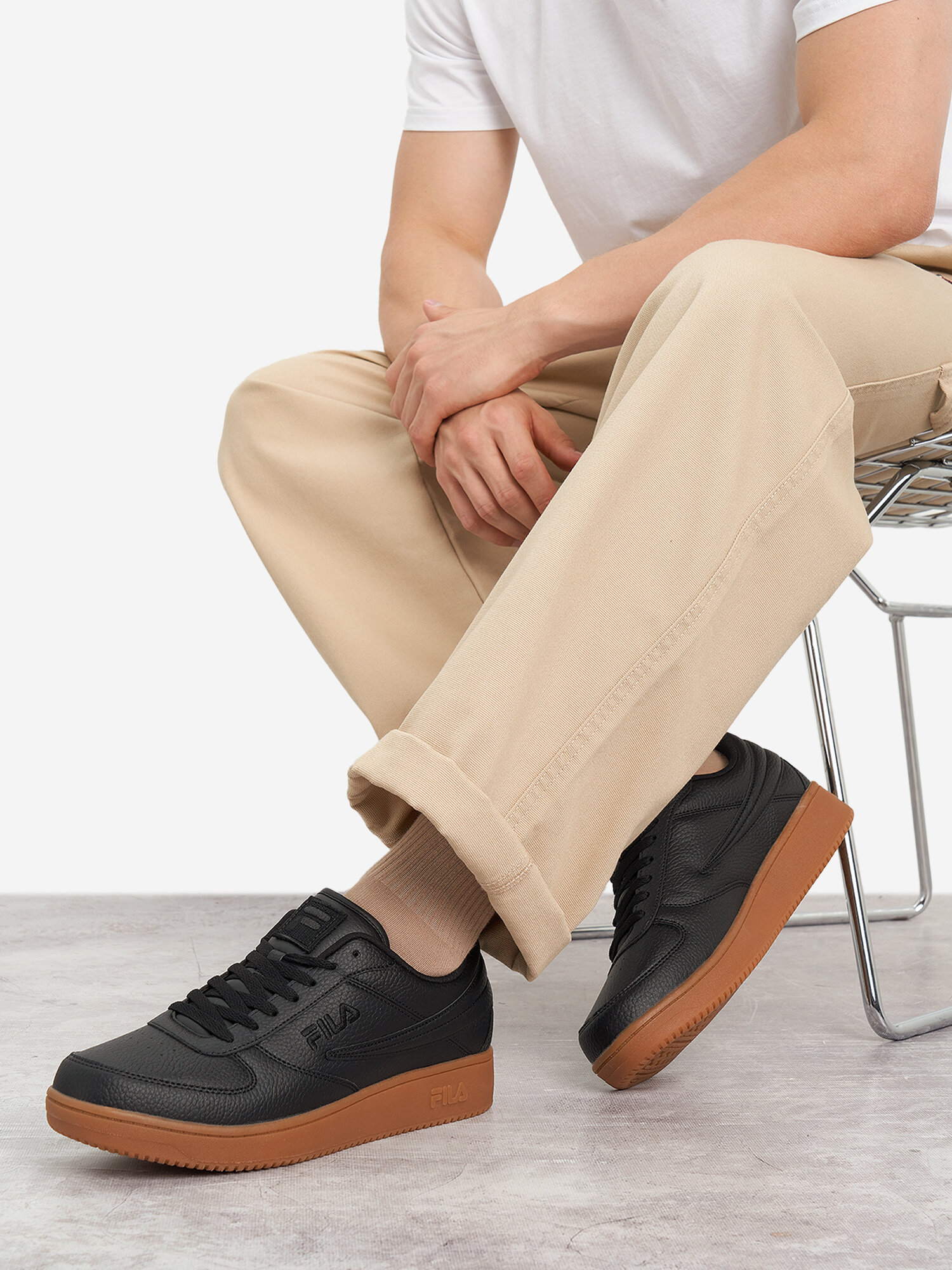 Кеды Fila A-LOW, размер 10,5, черный/черный/коричневый — фото 1