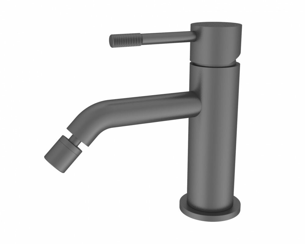 Смеситель для биде однорычажный с изливом (графит) Vieir V402551-G