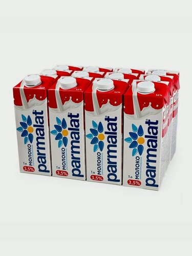 Изображение товара Молоко ультрапастеризованное 3,5%, 12 шт х 1 л, Parmalat