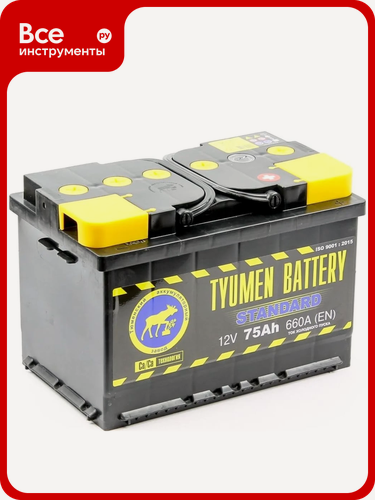 Изображение товара Аккумуляторная батарея TYUMEN BATTERY Тюмень standard 6ст, кальциевая технология, обратная полярность для автомобилей