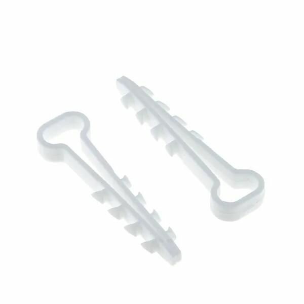 Дюбели-хомуты EKF диаметр 6х14 мм, для плоского кабеля, полипропилен, белые, 50 шт