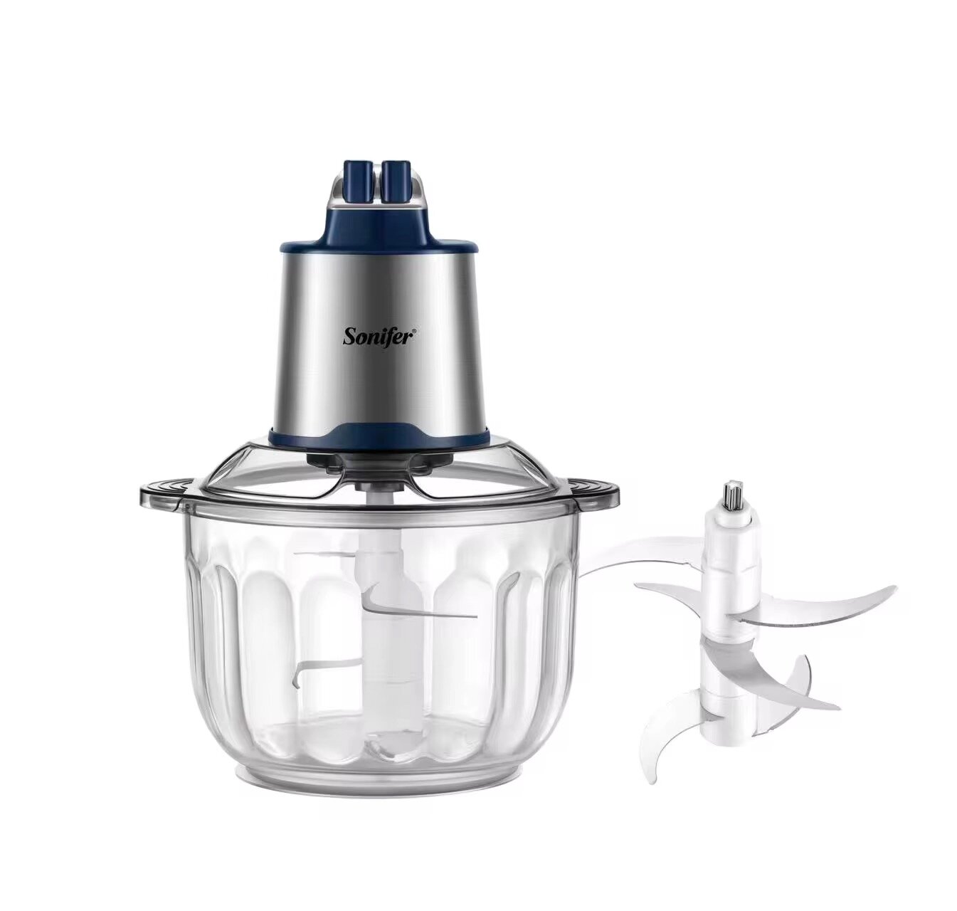 Измельчитель Sonifer SF-8123, 600Вт, стеклянный контейнер 4л, универсальный нож