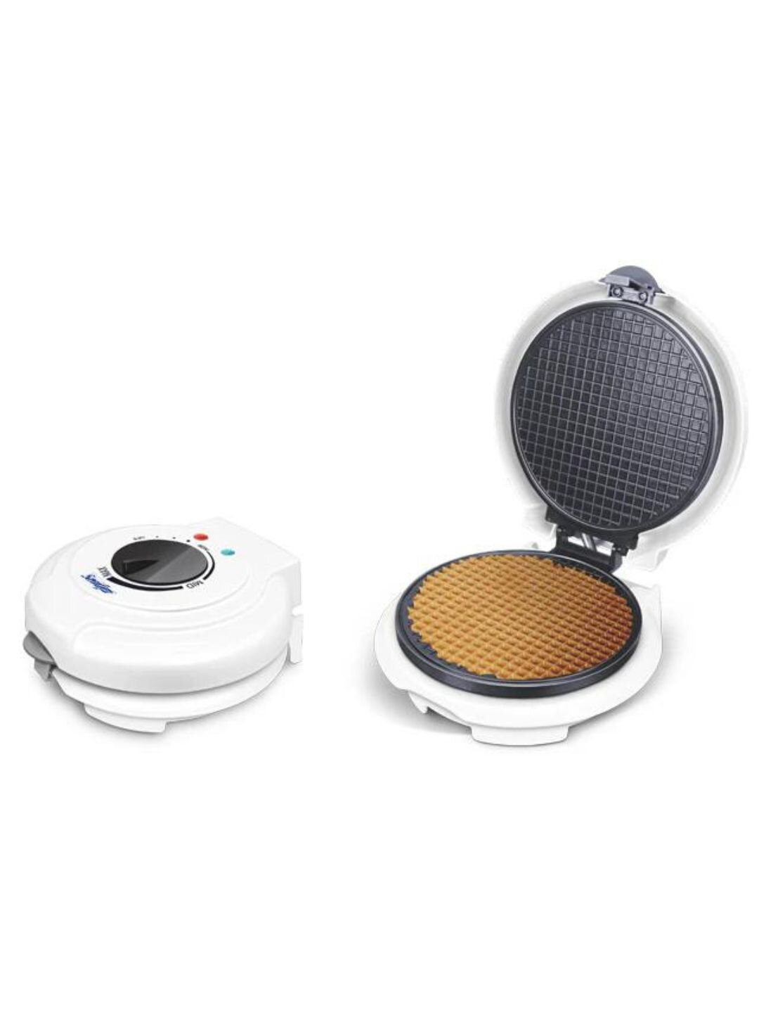 Вафельница Sonifer SF-6034, антипригарное покрытие, регулировка температуры, 750Вт, белая