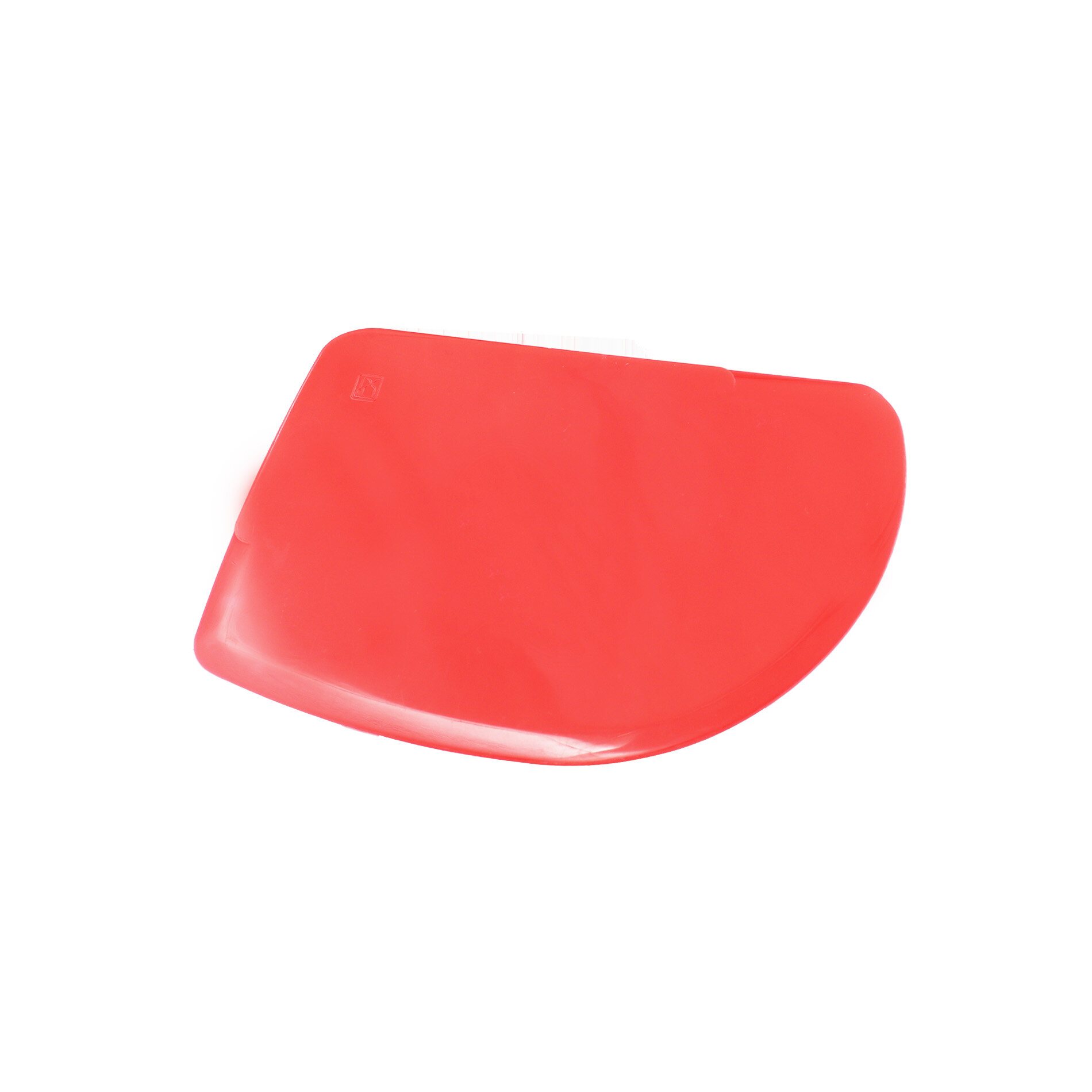 Скребок шпатель кондитерский пластиковый, 120х86 мм, красный, Paderno.