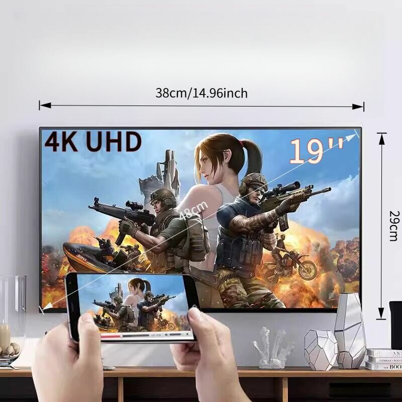 19-дюймовый смарт Android телевизор с LCD HD экраном, поддерживающий WiFi, совместимый с потоковыми приложениями, с встроенными стереодинамиками