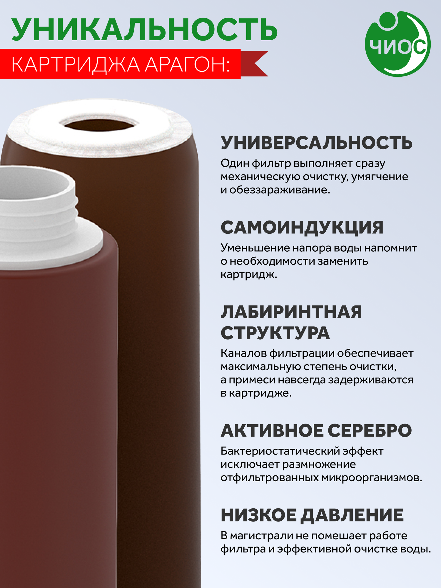 Комплект картриджей №7 для фильтра Гейзер Био — фото 1