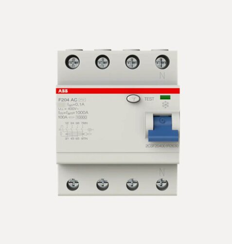 Изображение товара Устройство защитного отключения (УЗО) ABB F204 AC - 40/0,1 mA, 40A 100mA