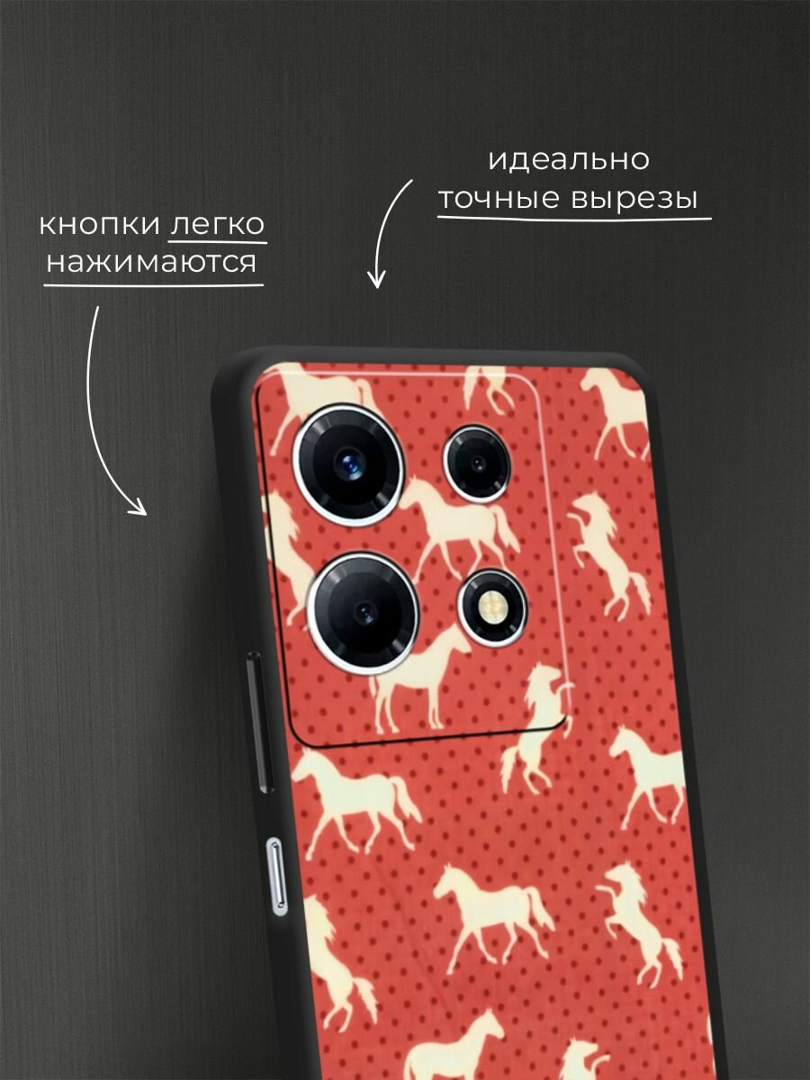 Чехол на Infinix Note 30 VIP / Инфиникс Нот 30 VIP с принтом "Паттерн кони" — фото 1