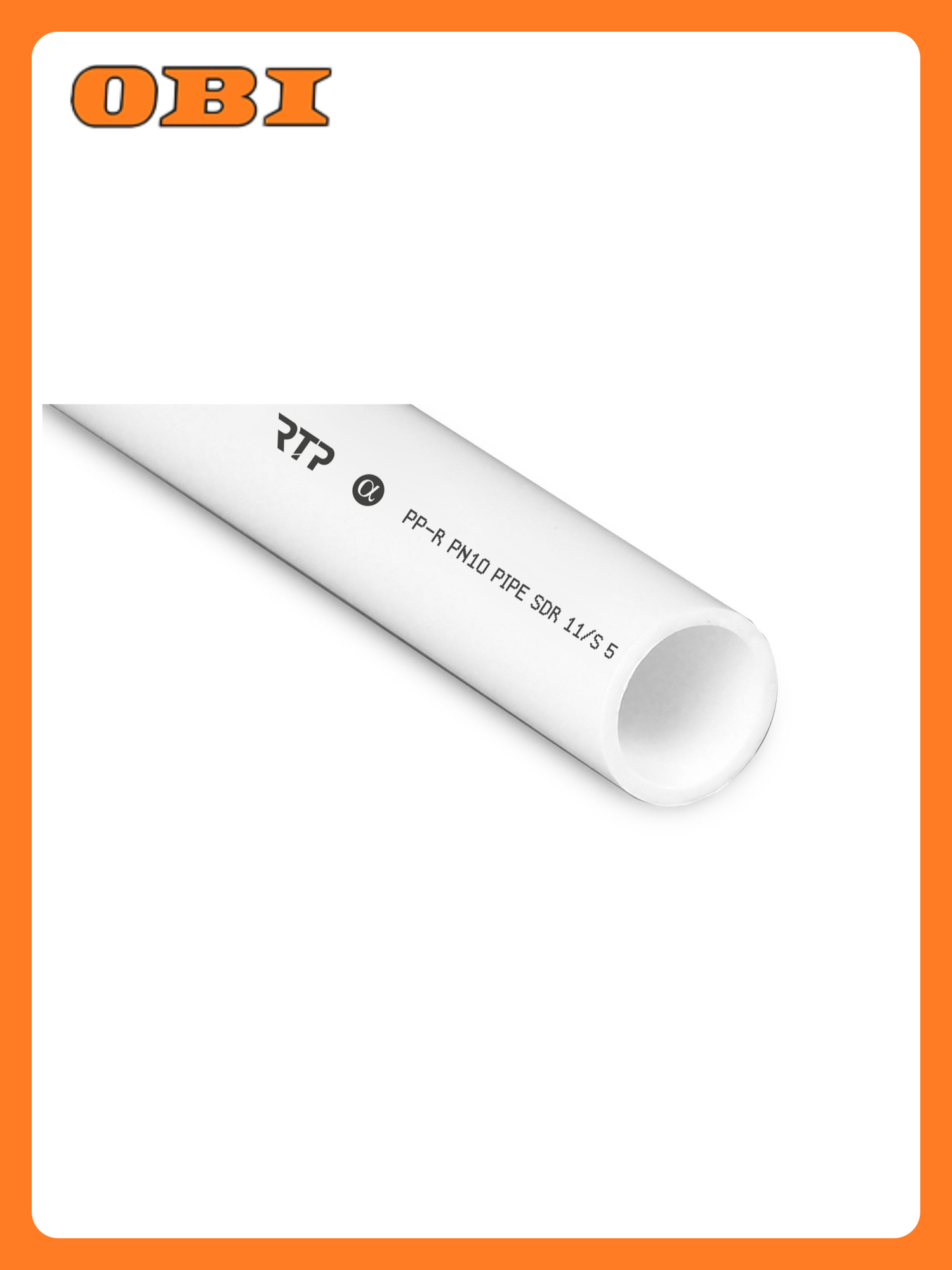 Труба PPR 20х19 PN10 2000мм белый RTP