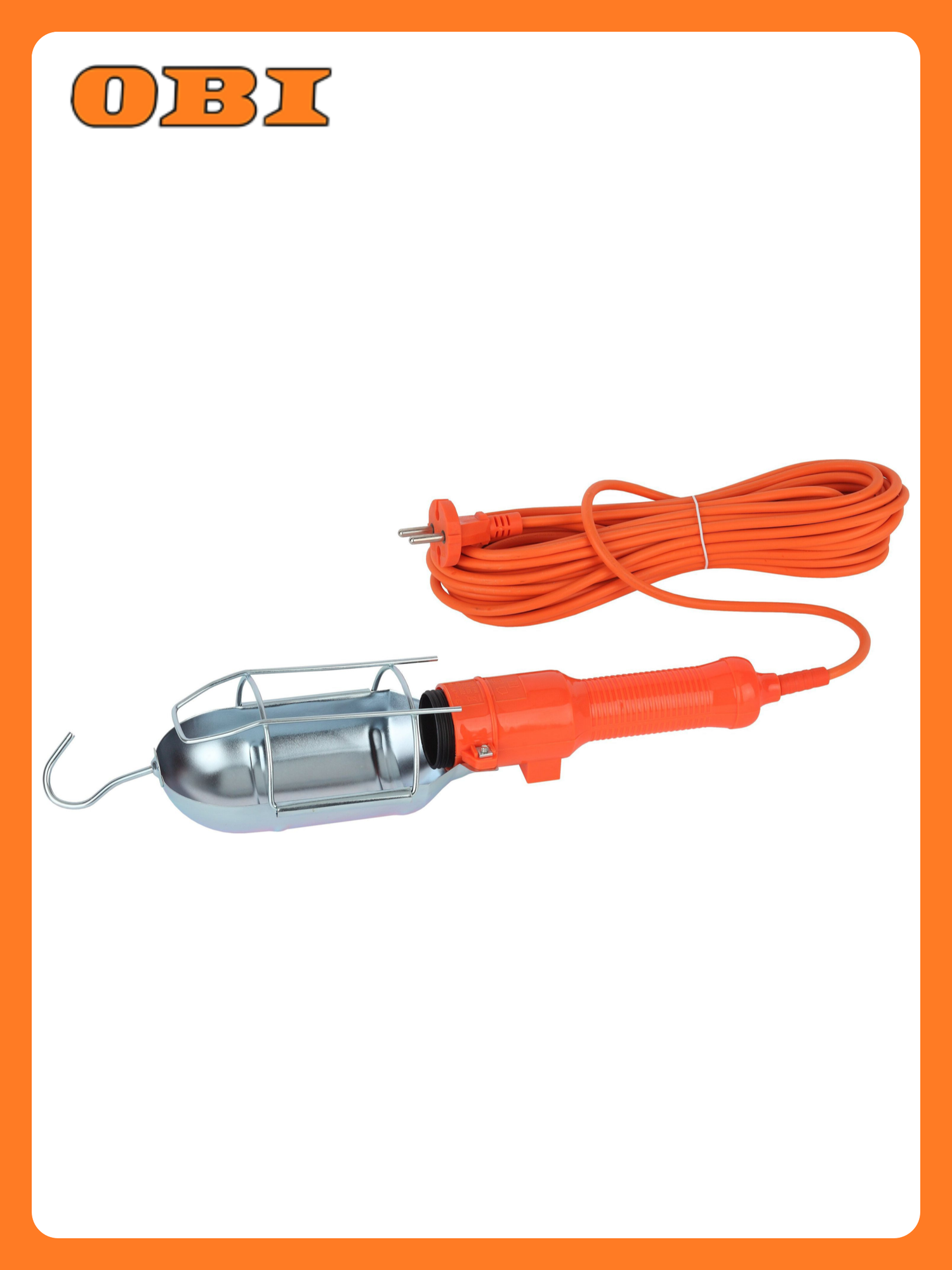 Светильник ЭРА WL-5m переносной E27 оранжевый пластик 5м