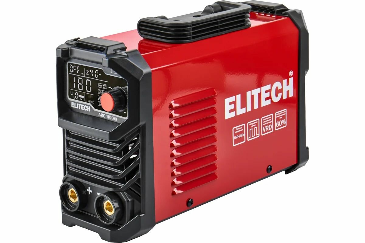 Сварочный инвертор Elitech ММА АИС 180 ЖК