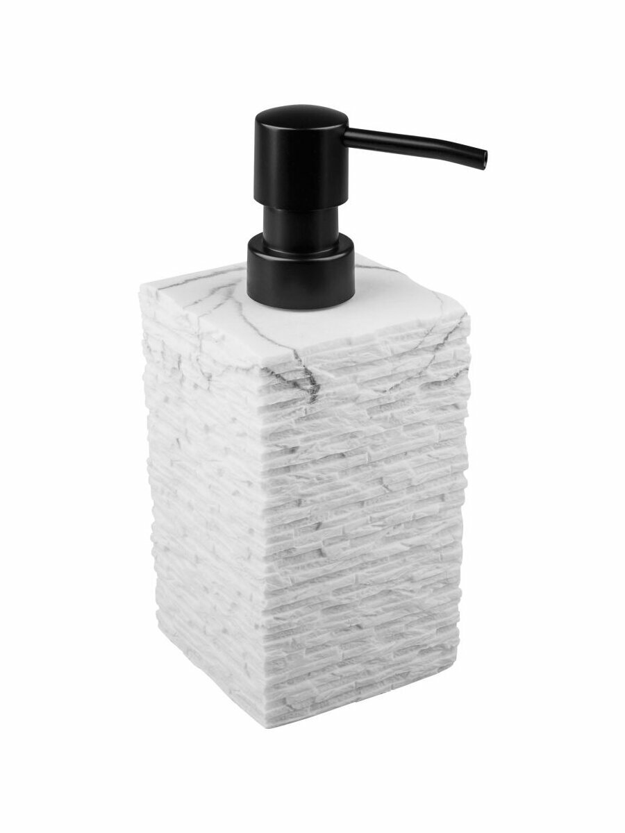 Дозатор для жидкого мыла PERFECTO LINEA коллекция STONEWAVE белый (35-130811)