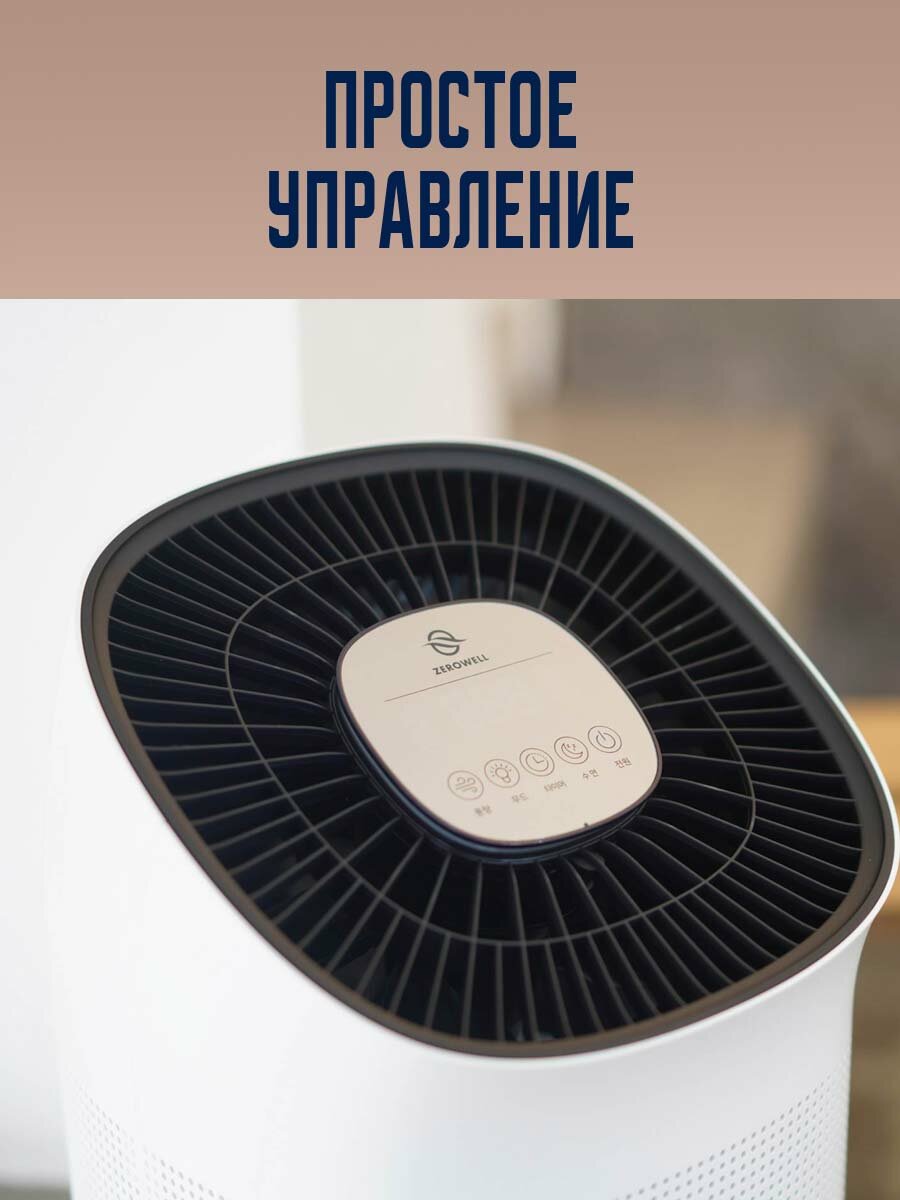 Мойка воздуха ZEROWELL ZWH-820W на 20 кв. м. с сенсорным управлением. Корея — фото 1