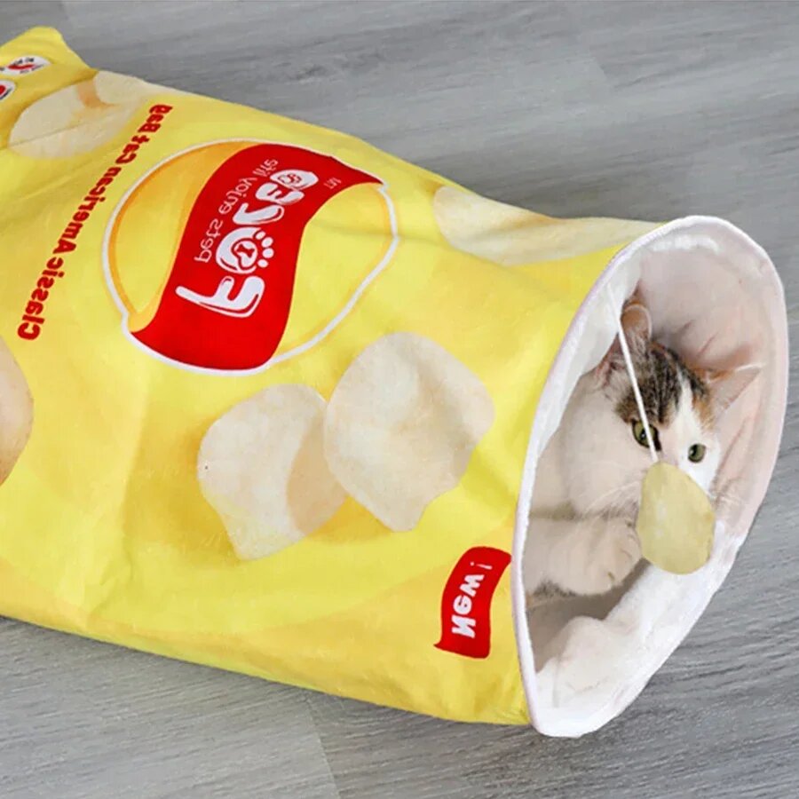 Складной кошачий тоннель Hello Kitty Potato Chips