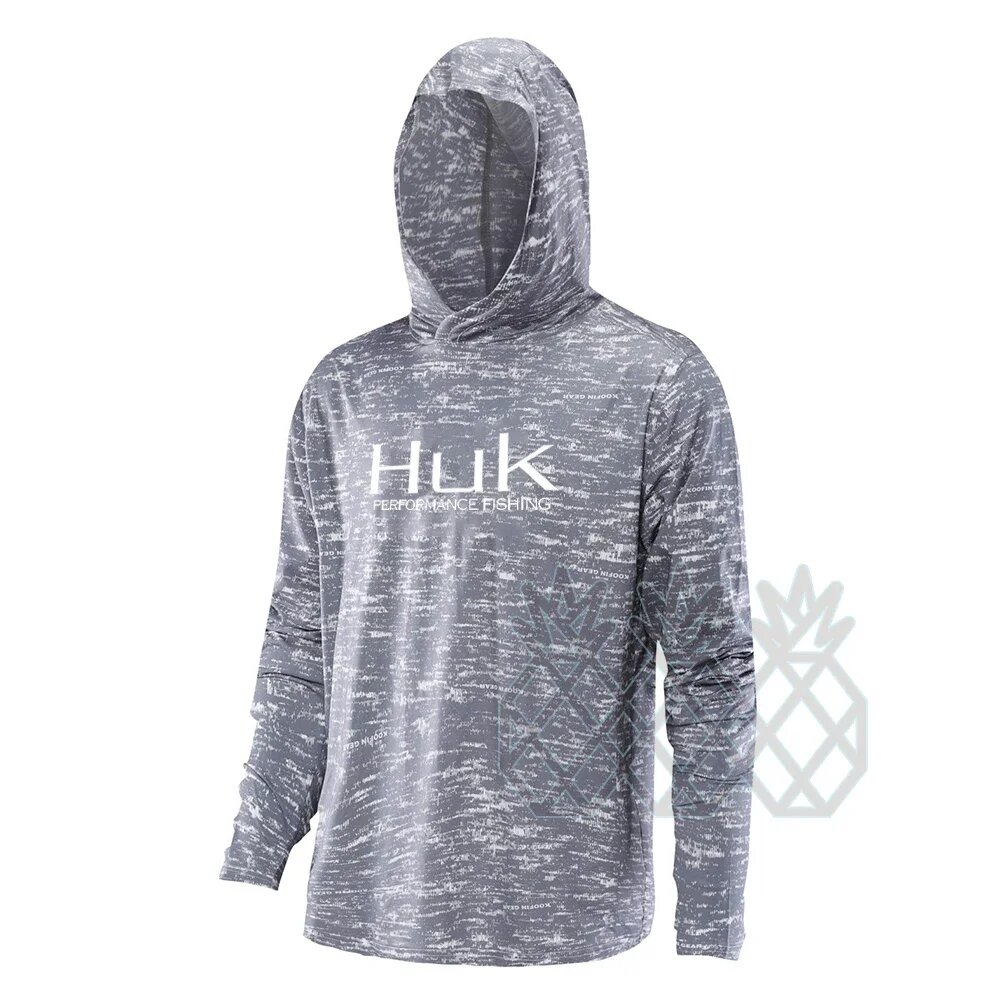 Рубашка для рыбалки HUK с капюшоном, размер M