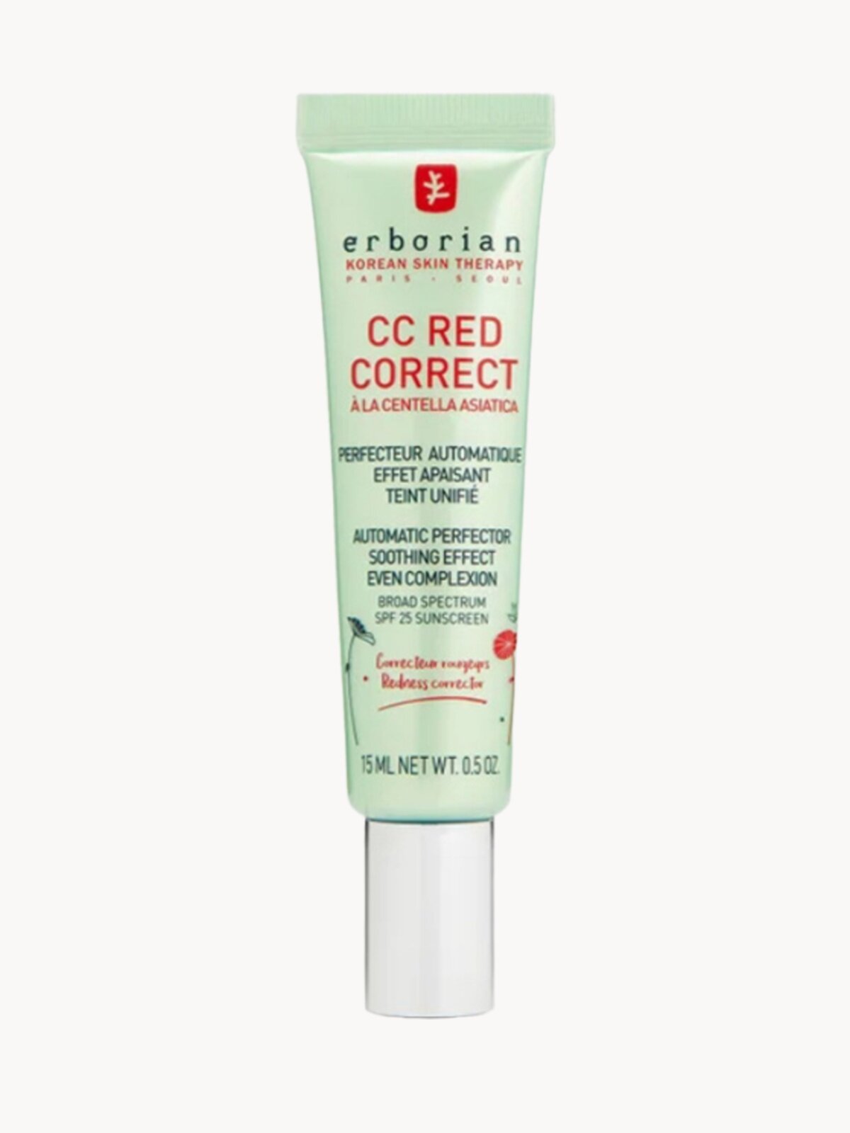 Erborian CC RED CORRECT, CC Крем для лица Корректирующий, 15 мл